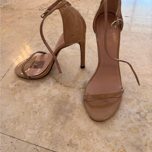 Stuart Weitzman Tan Strappy Heels - Picture 3 of 4